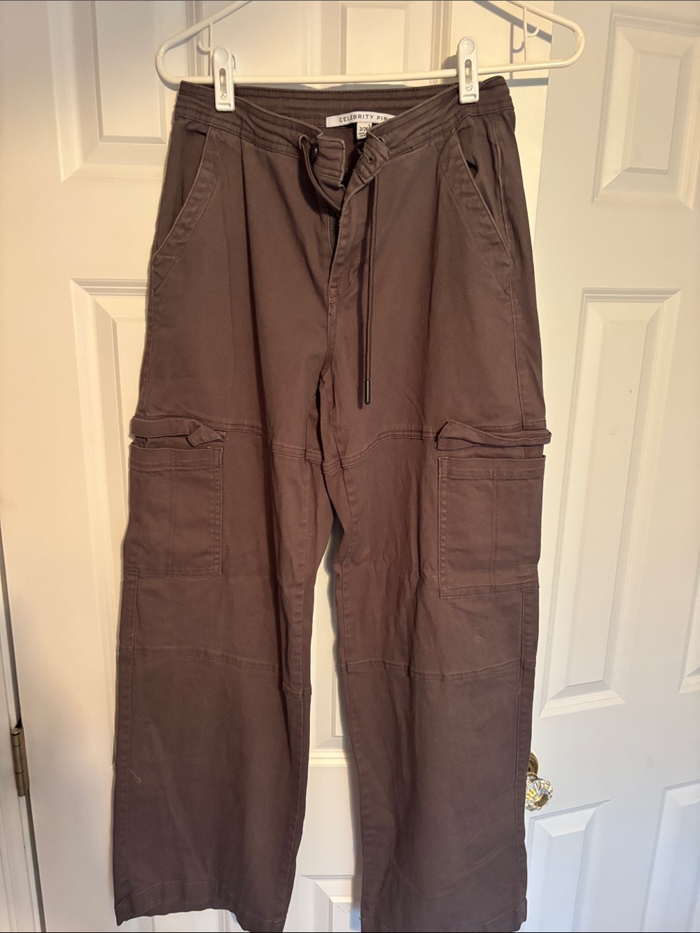 Celebrity Pink Wide-Leg Cargo Pants Grey